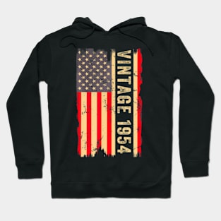 1954 70Th Birthday Gifts 70 Years Old American Flag Hoodie